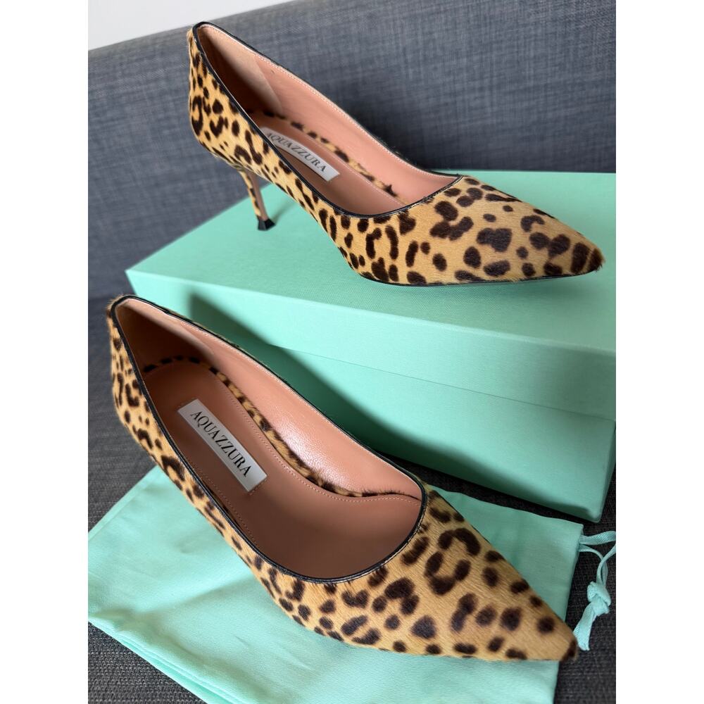 New Aquazzura Purist Pump 65 Leopard Size 35.5 Women Shoes Pumps $1233 SRP